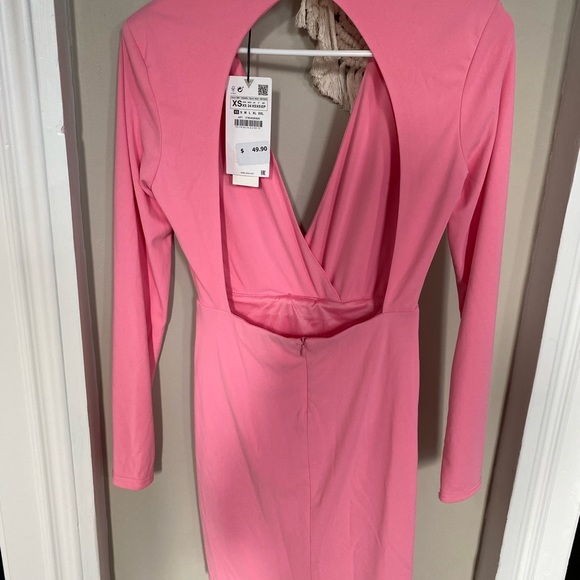 Zara NWT bubblegum pink mini dress - Picture 2 of 2